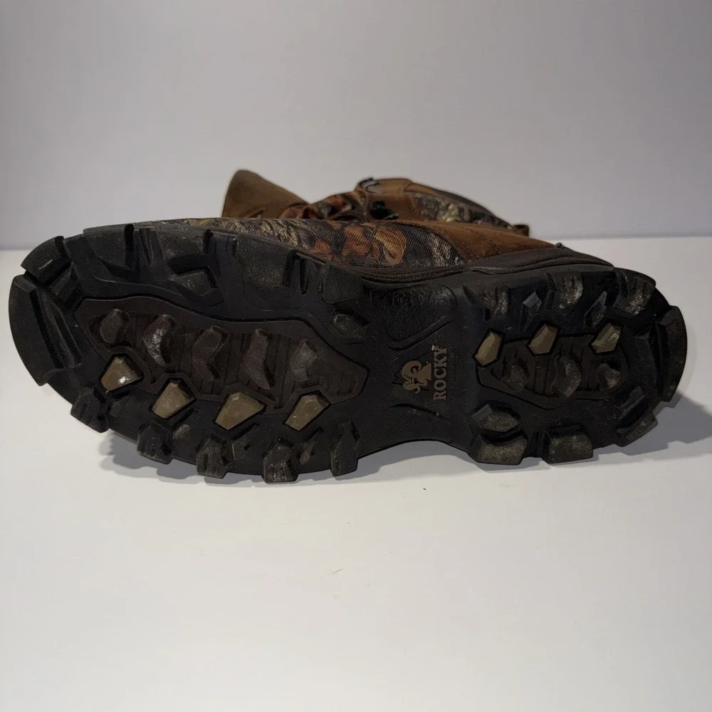 Rocky 1000 Gram Thinsulate Waterproof Hunting Boots Camo Brown Men's Size 11M - Picture 3 of 14